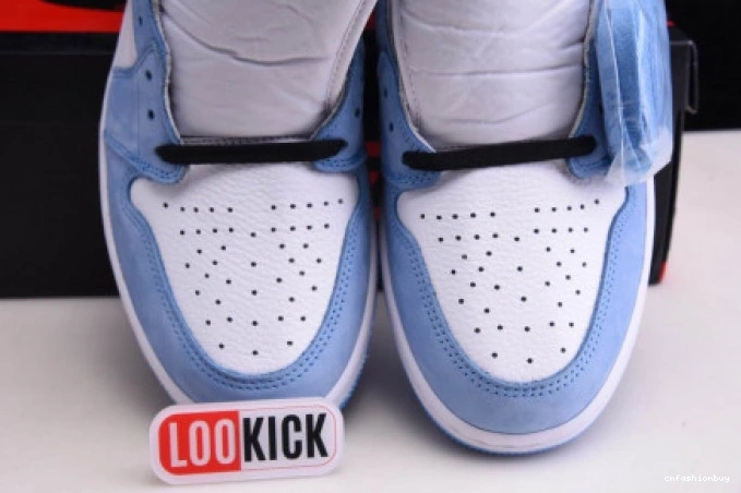 HIGH JORDAN BLACK WHITE 1 UNIVERSITY RETRO AIR 555088-134 BLUE 0715
